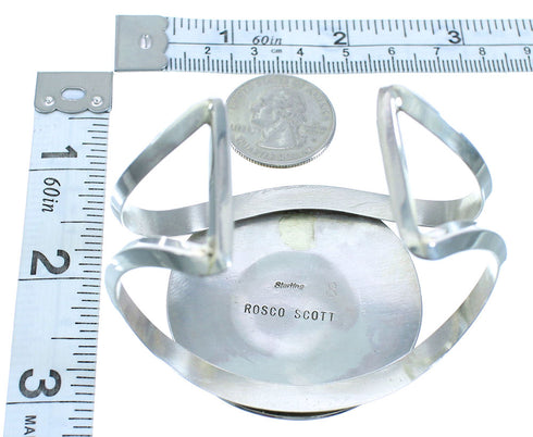 Turquoise Genuine Sterling Silver Navajo Indian Cuff Bracelet RX103450